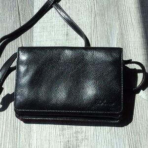 Derek Alexander black w/red accents crossbody purse